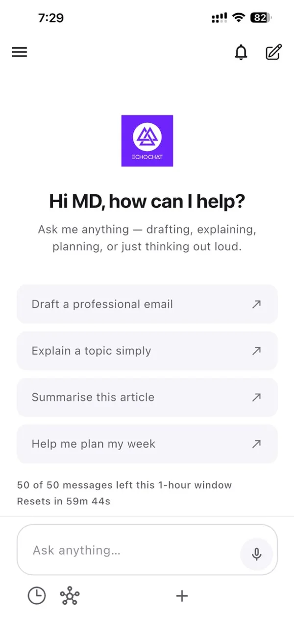 EchoChat AI app (EchoGPT), built by AppifyDevs