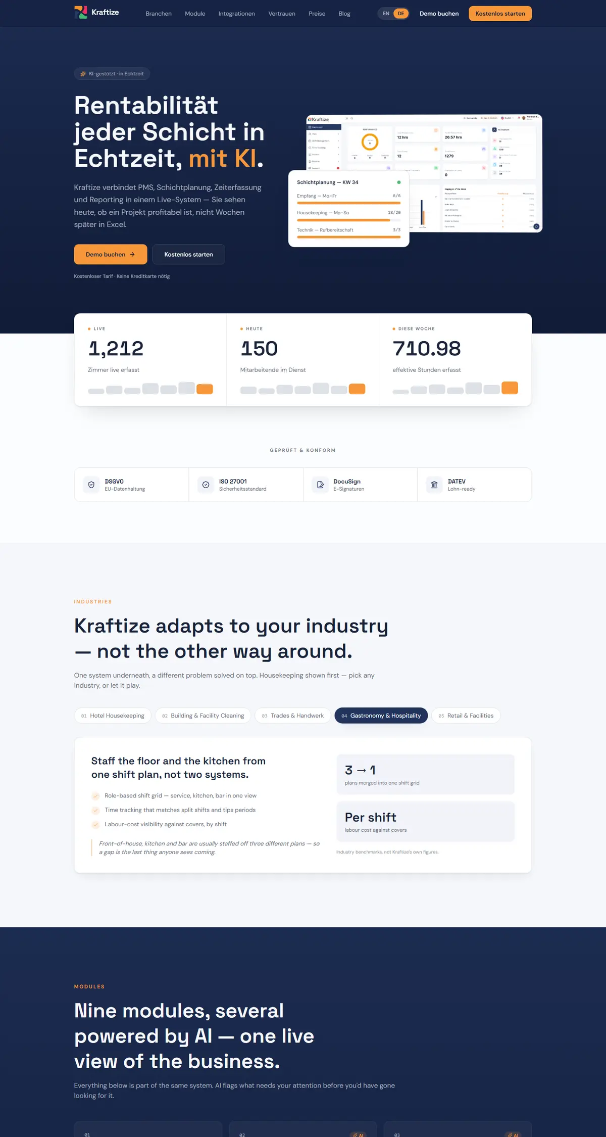 Kraftize website